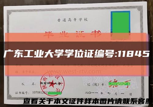 广东工业大学学位证编号:11845缩略图