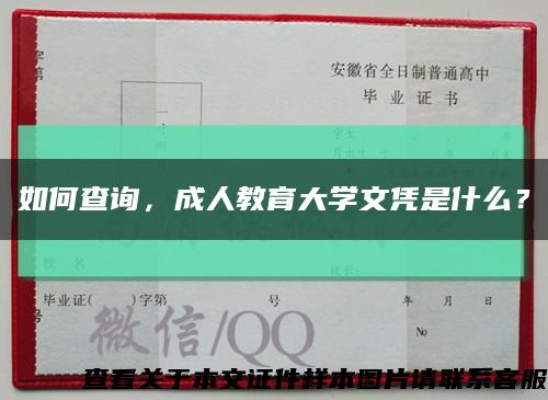 如何查询，成人教育大学文凭是什么？缩略图