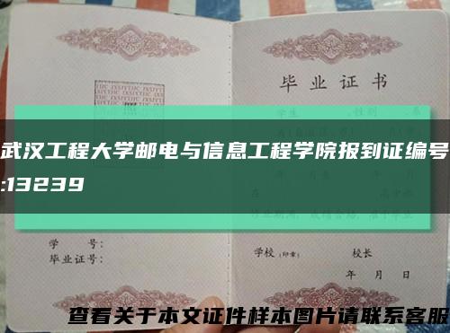 武汉工程大学邮电与信息工程学院报到证编号:13239缩略图