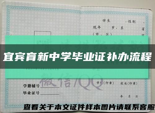宜宾育新中学毕业证补办流程缩略图