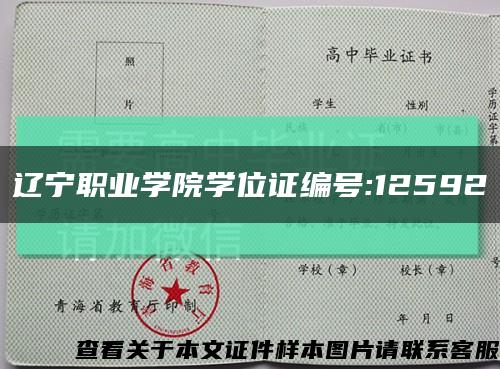 辽宁职业学院学位证编号:12592缩略图