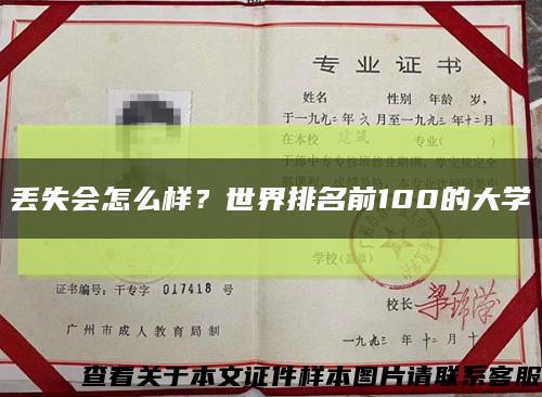 丢失会怎么样？世界排名前100的大学缩略图