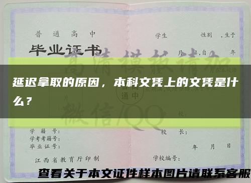 延迟拿取的原因，本科文凭上的文凭是什么？缩略图