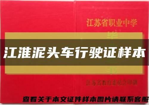 江淮泥头车行驶证样本缩略图