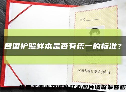 各国护照样本是否有统一的标准？缩略图