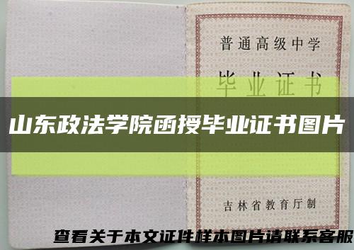 山东政法学院函授毕业证书图片缩略图