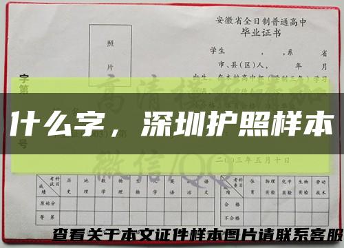 什么字，深圳护照样本缩略图