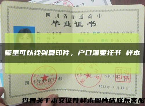 哪里可以找到复印件，户口簿委托书 样本缩略图