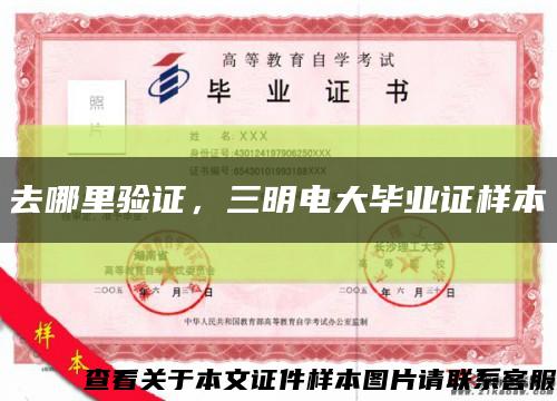 去哪里验证，三明电大毕业证样本缩略图