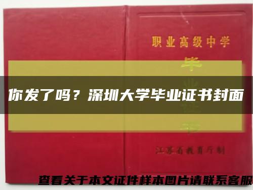 你发了吗？深圳大学毕业证书封面缩略图