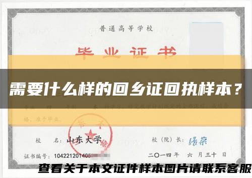 需要什么样的回乡证回执样本？缩略图