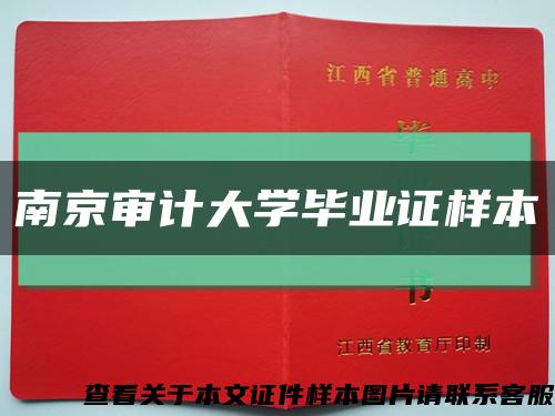 南京审计大学毕业证样本缩略图