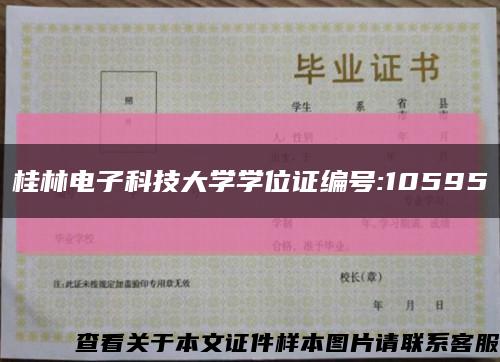 桂林电子科技大学学位证编号:10595缩略图