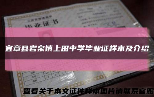 宜章县岩泉镇上田中学毕业证样本及介绍缩略图