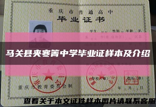 马关县夹寒箐中学毕业证样本及介绍缩略图