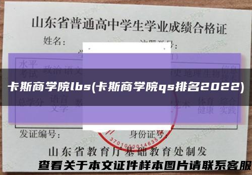 卡斯商学院lbs(卡斯商学院qs排名2022)缩略图