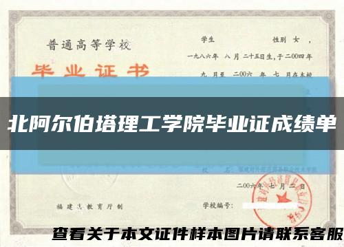 北阿尔伯塔理工学院毕业证成绩单缩略图