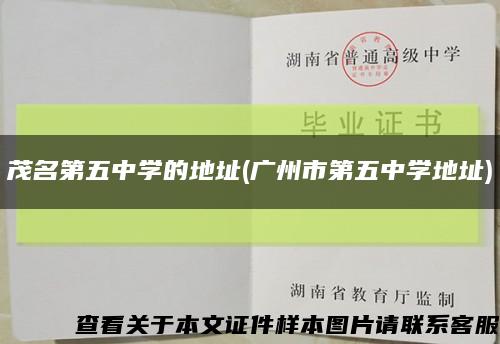 茂名第五中学的地址(广州市第五中学地址)缩略图