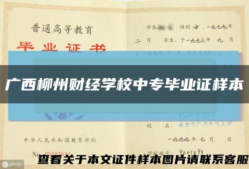 广西柳州财经学校中专毕业证样本缩略图