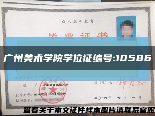 广州美术学院学位证编号:10586缩略图