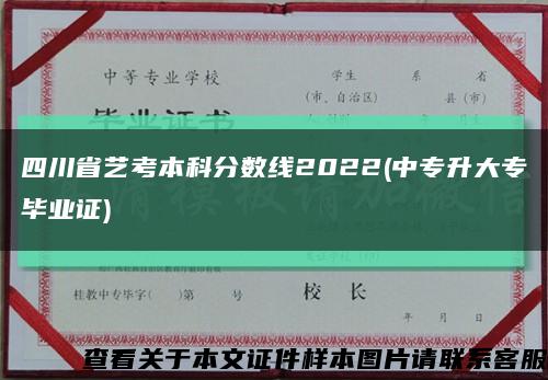 四川省艺考本科分数线2022(中专升大专毕业证)缩略图