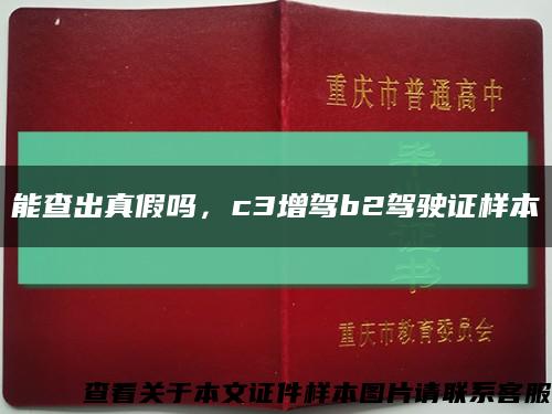 能查出真假吗，c3增驾b2驾驶证样本缩略图