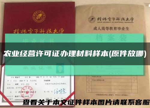 农业经营许可证办理材料样本(原件放哪)缩略图