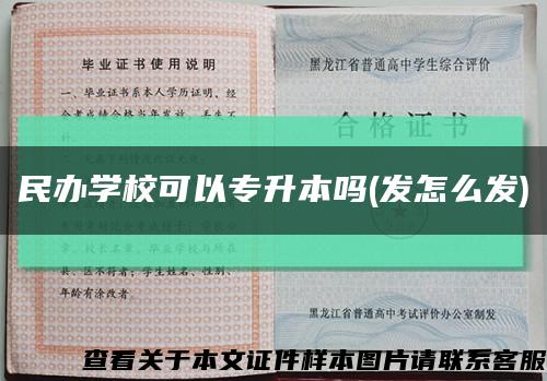 民办学校可以专升本吗(发怎么发)缩略图