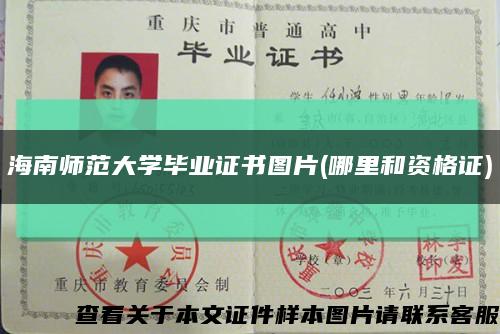 海南师范大学毕业证书图片(哪里和资格证)缩略图