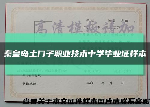 秦皇岛土门子职业技术中学毕业证样本缩略图