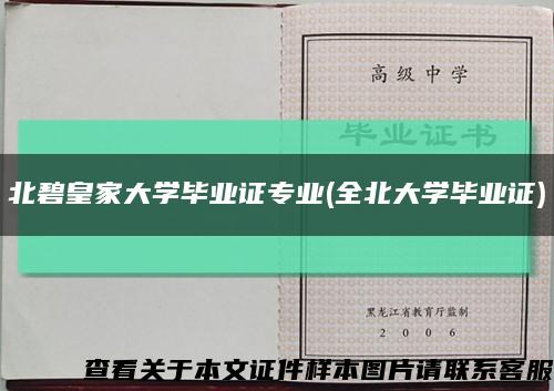 北碧皇家大学毕业证专业(全北大学毕业证)缩略图