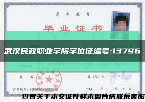 武汉民政职业学院学位证编号:13796缩略图