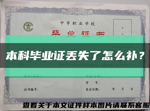 本科毕业证丢失了怎么补？缩略图