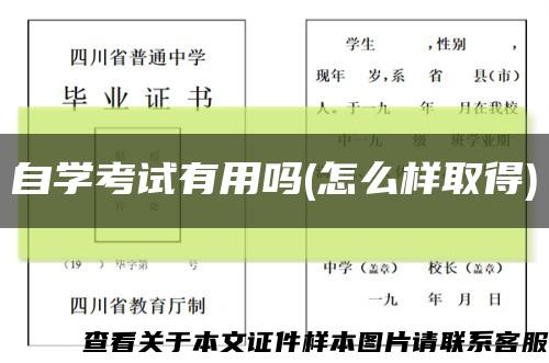 自学考试有用吗(怎么样取得)缩略图