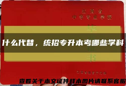 什么代替，统招专升本考哪些学科缩略图