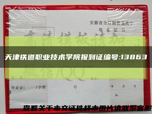 天津铁道职业技术学院报到证编号:13863缩略图
