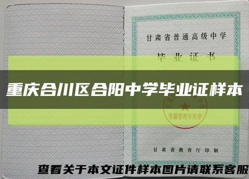 重庆合川区合阳中学毕业证样本缩略图