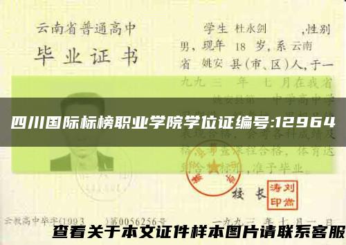 四川国际标榜职业学院学位证编号:12964缩略图