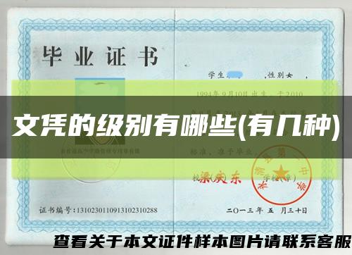 文凭的级别有哪些(有几种)缩略图