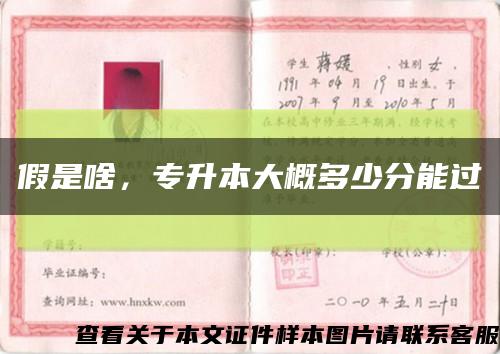 假是啥，专升本大概多少分能过缩略图