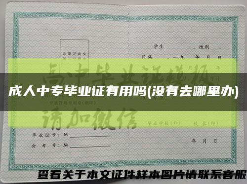 成人中专毕业证有用吗(没有去哪里办)缩略图