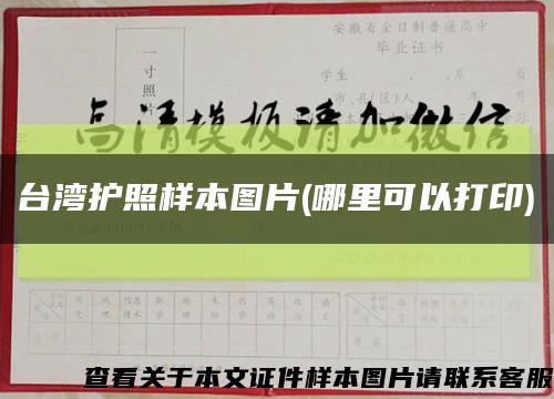 台湾护照样本图片(哪里可以打印)缩略图