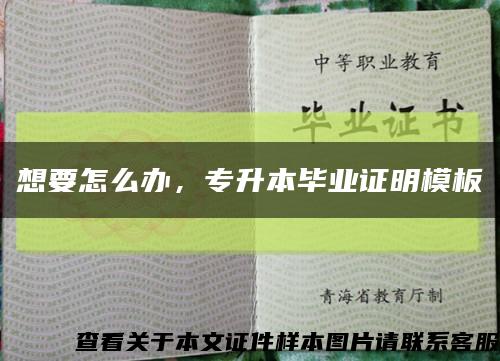 想要怎么办，专升本毕业证明模板缩略图