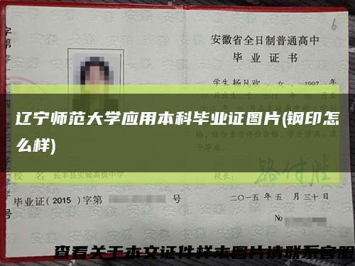 辽宁师范大学应用本科毕业证图片(钢印怎么样)缩略图