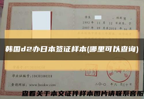 韩国d2办日本签证样本(哪里可以查询)缩略图