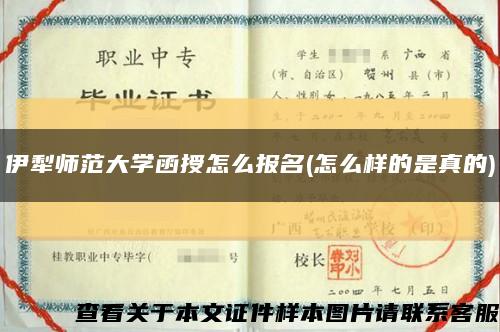 伊犁师范大学函授怎么报名(怎么样的是真的)缩略图