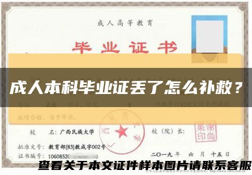 成人本科毕业证丢了怎么补救？缩略图