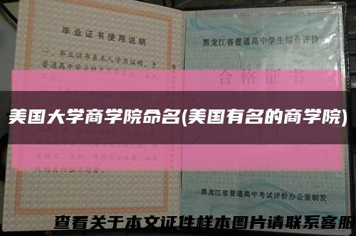 美国大学商学院命名(美国有名的商学院)缩略图