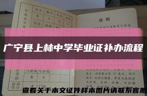 广宁县上林中学毕业证补办流程缩略图