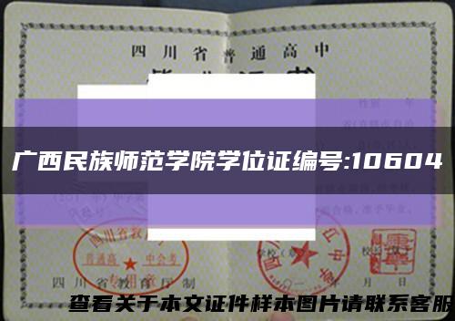 广西民族师范学院学位证编号:10604缩略图